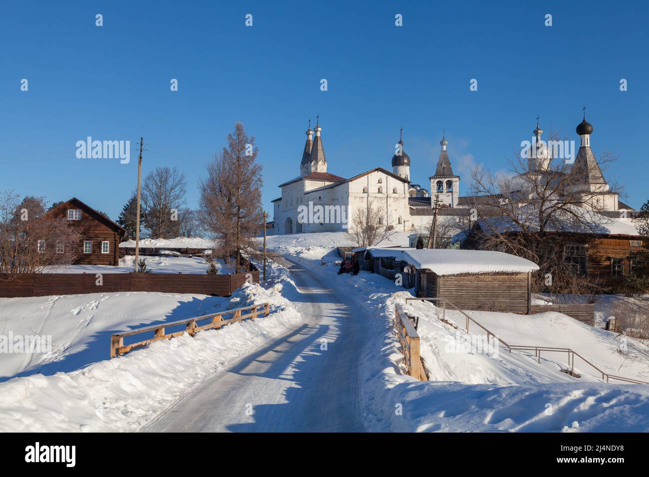 Ferapontov Monastery, Ferapontovo, Kirillovsky District, Vologda region, Russia. Stock Photo