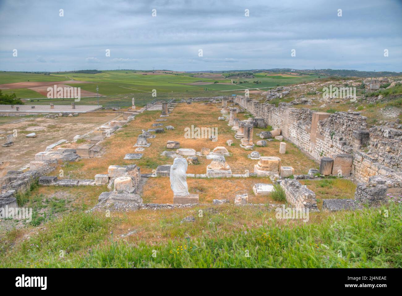 Roman ruins in Segobriga site in Spain Stock Photo