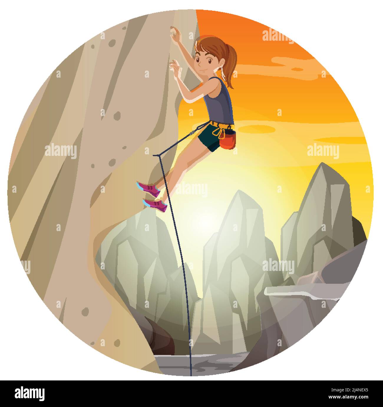 Isolated rock climbing badge illustration Stock Vector Image & Art Alamy