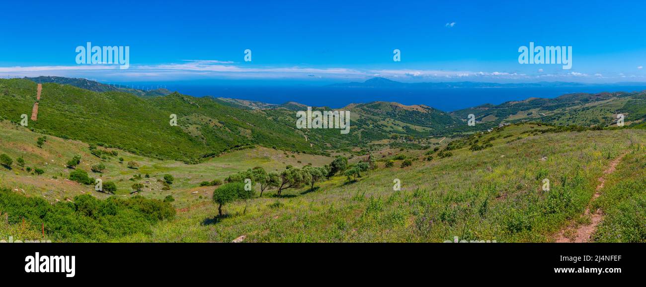 Mirador del Estrecho offering a view to Morocco, Spain Stock Photo Alamy