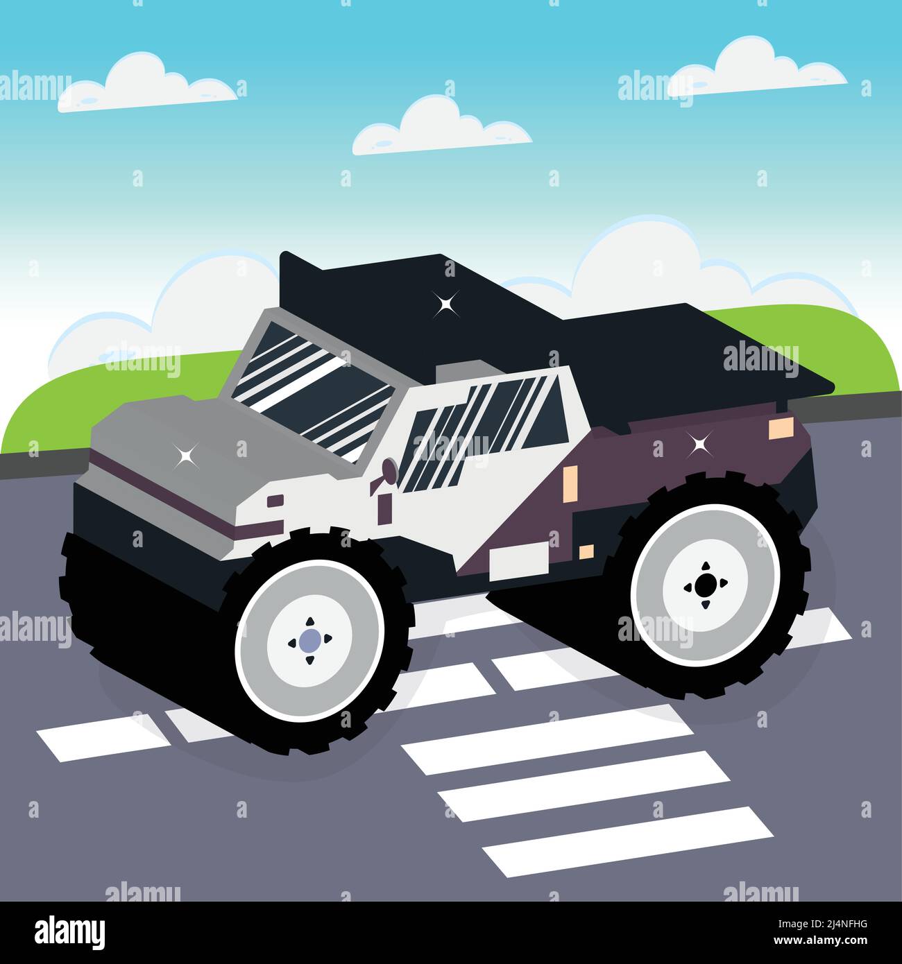 Monster truck Stock Vector Images - Alamy