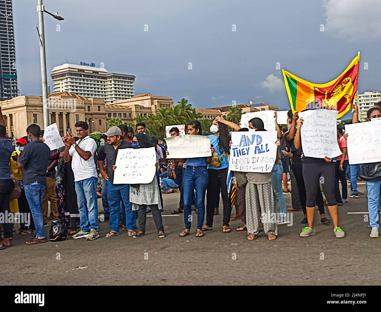 The protest at the Galle Face Green continued for the 9th consecutive ...