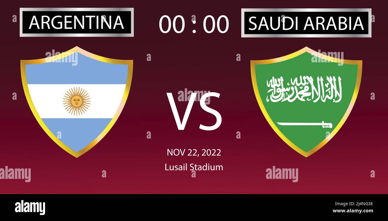 FIFA world cup Qatar 2022. Group stage matches. Argentina vs Saudi Arabia. Match 08