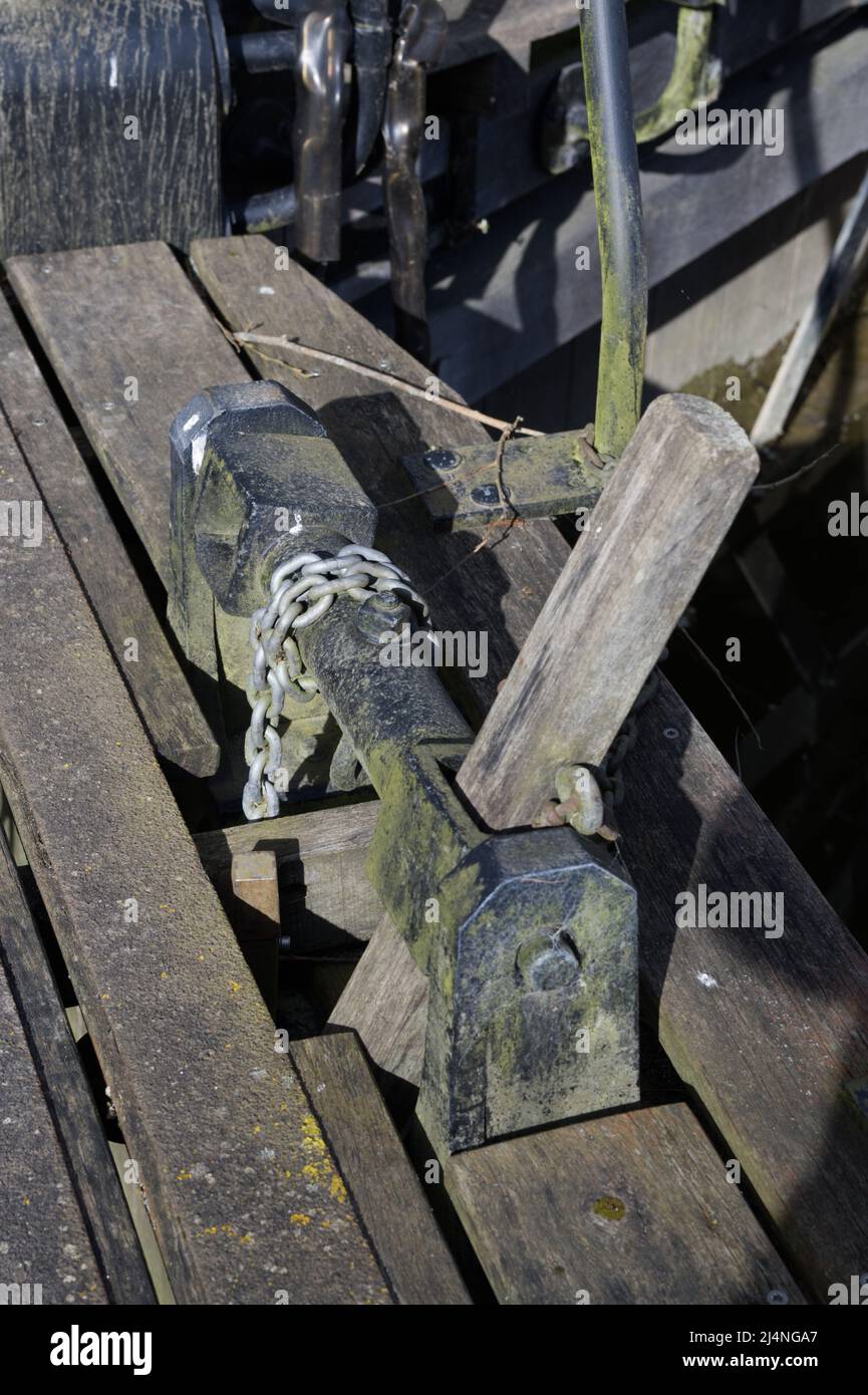 Lock gate mechanism Stock Photo