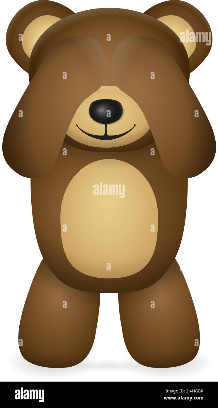 Teddy bear on a white background. Vector illustration Stock Vector ...