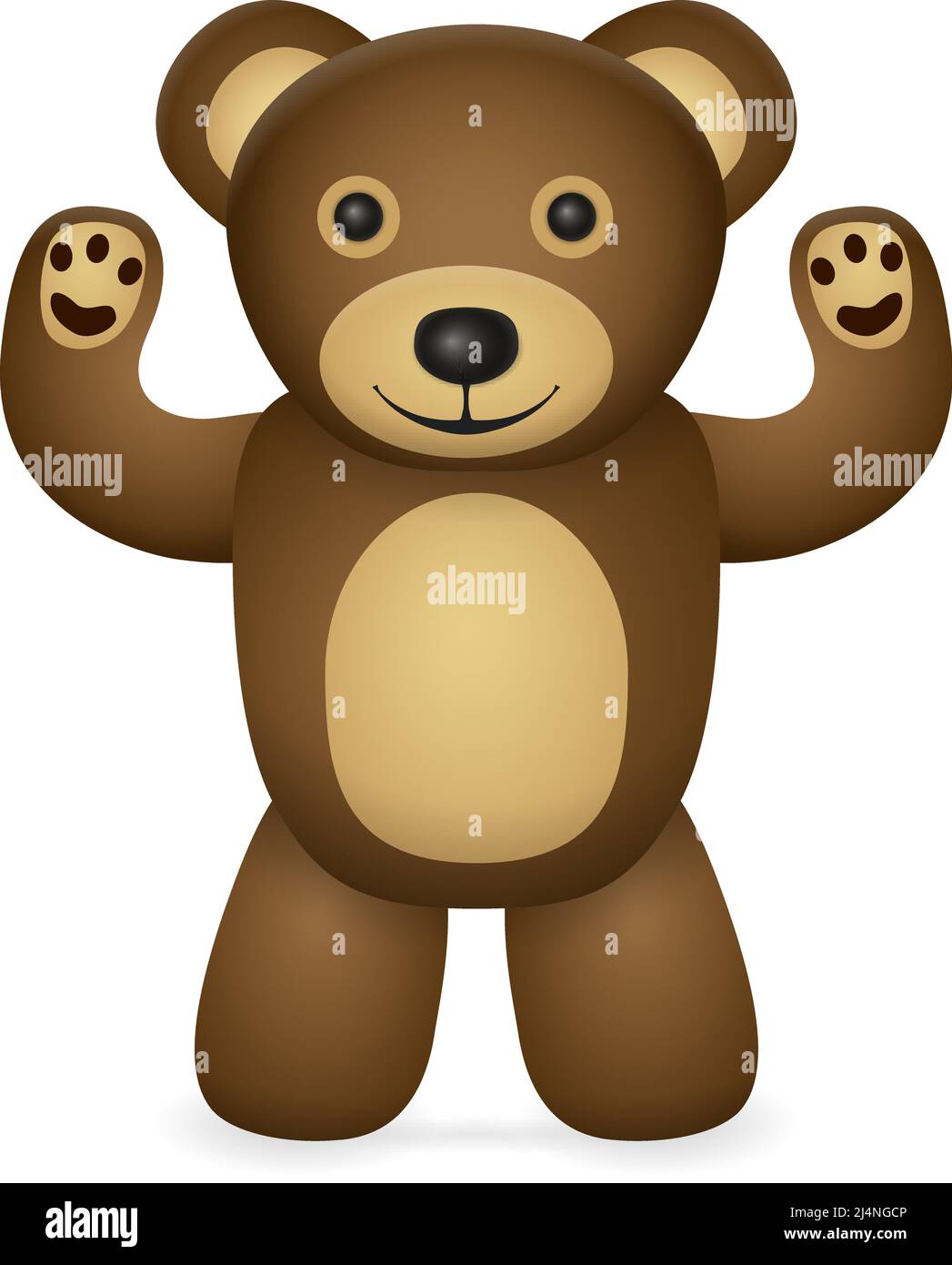 Teddy bear on a white background. Vector illustration Stock Vector ...