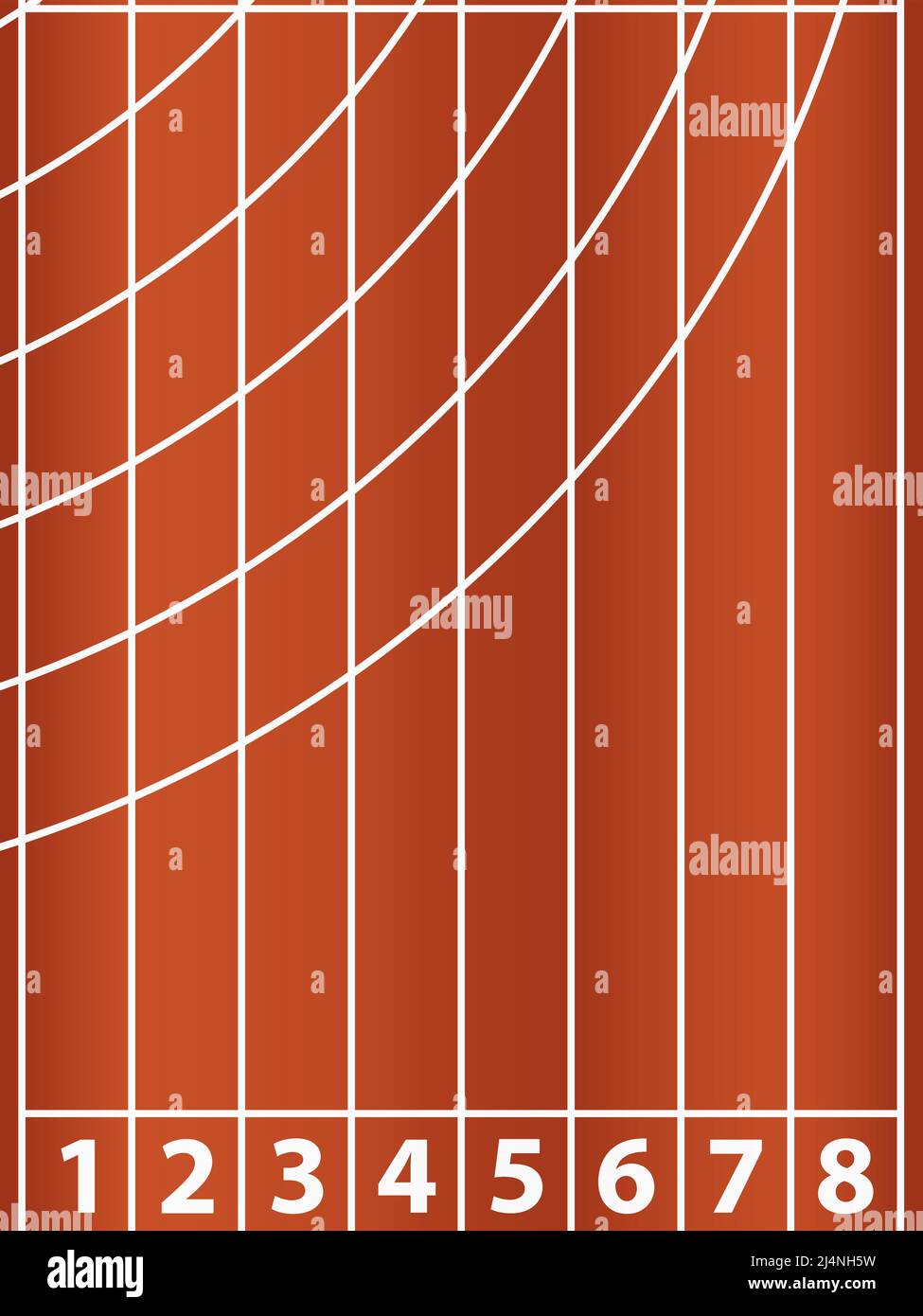 Number on the start of a running track. Vector illustration Stock ...