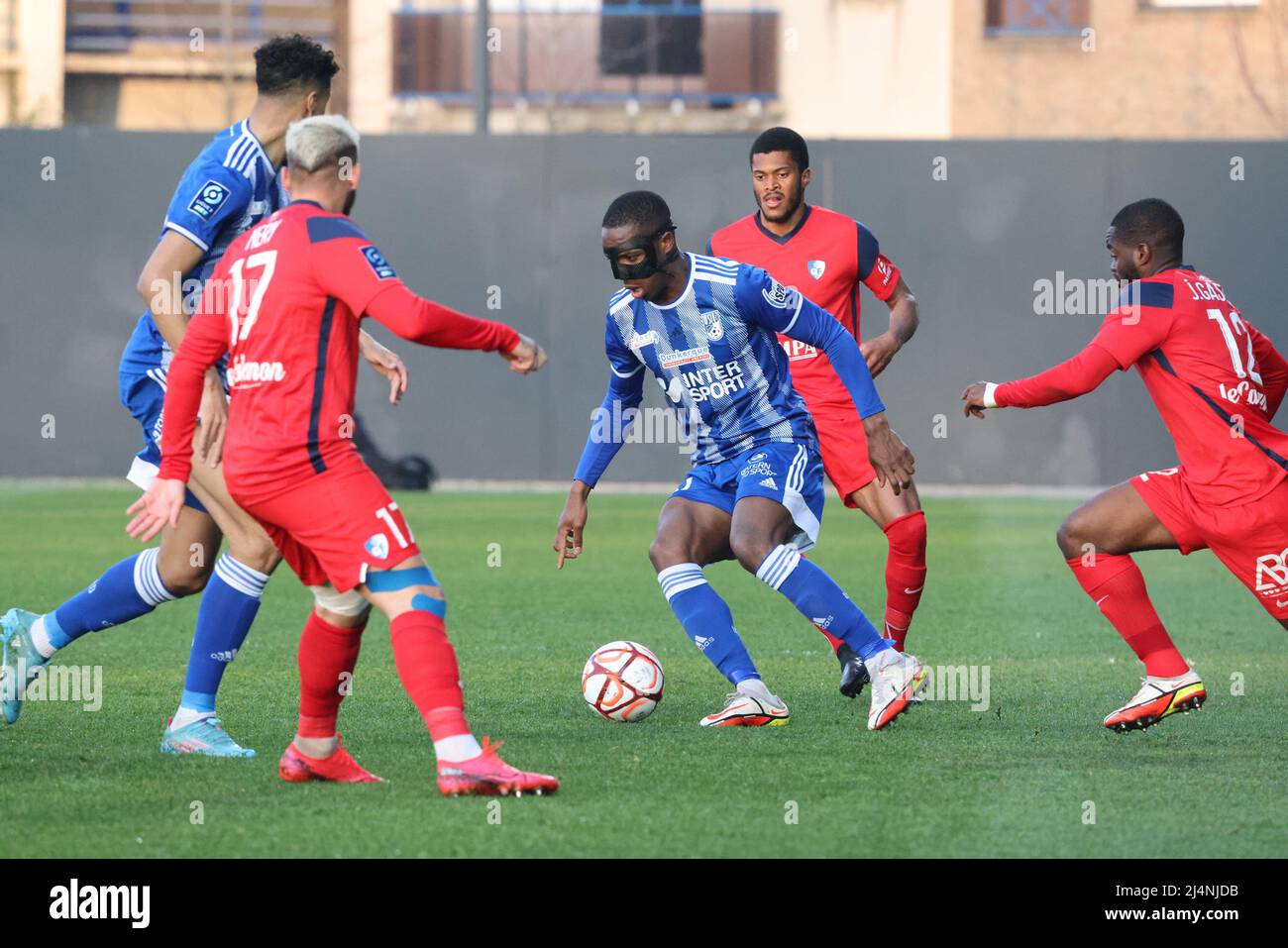 Samuel Yohou 25 Dunkerque during the French championship Ligue 2 football  match between USL Dunkerque and