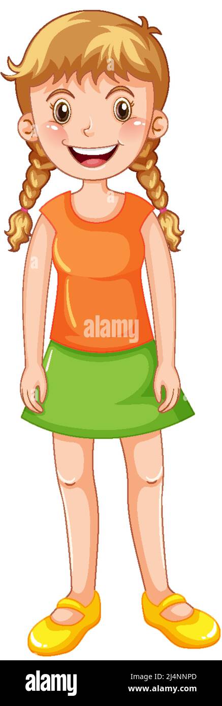 Little girl with happy face illustration Stock Vector Image & Art - Alamy