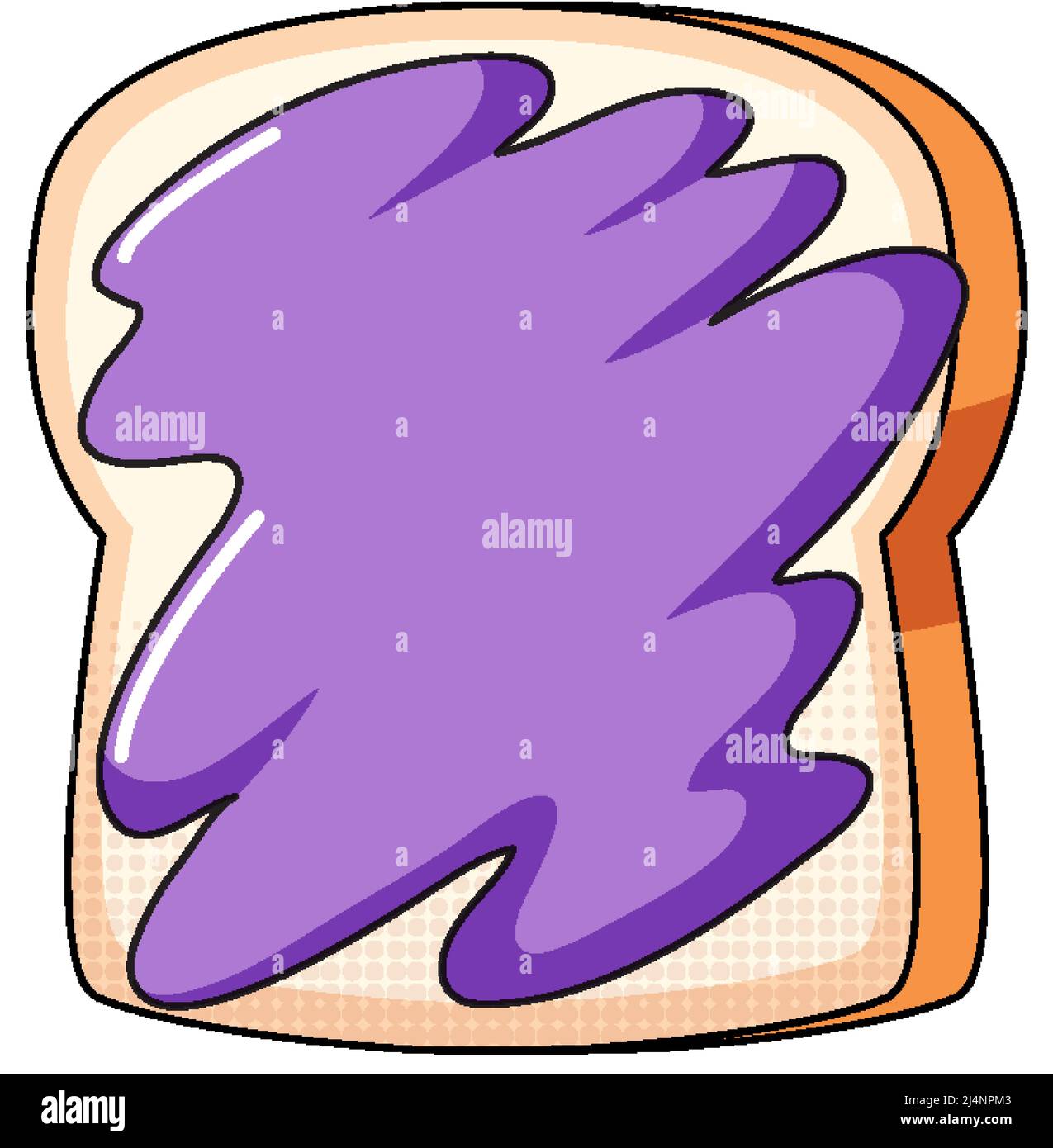 Purple jam on toasted bread illustration Stock Vector Image & Art Alamy