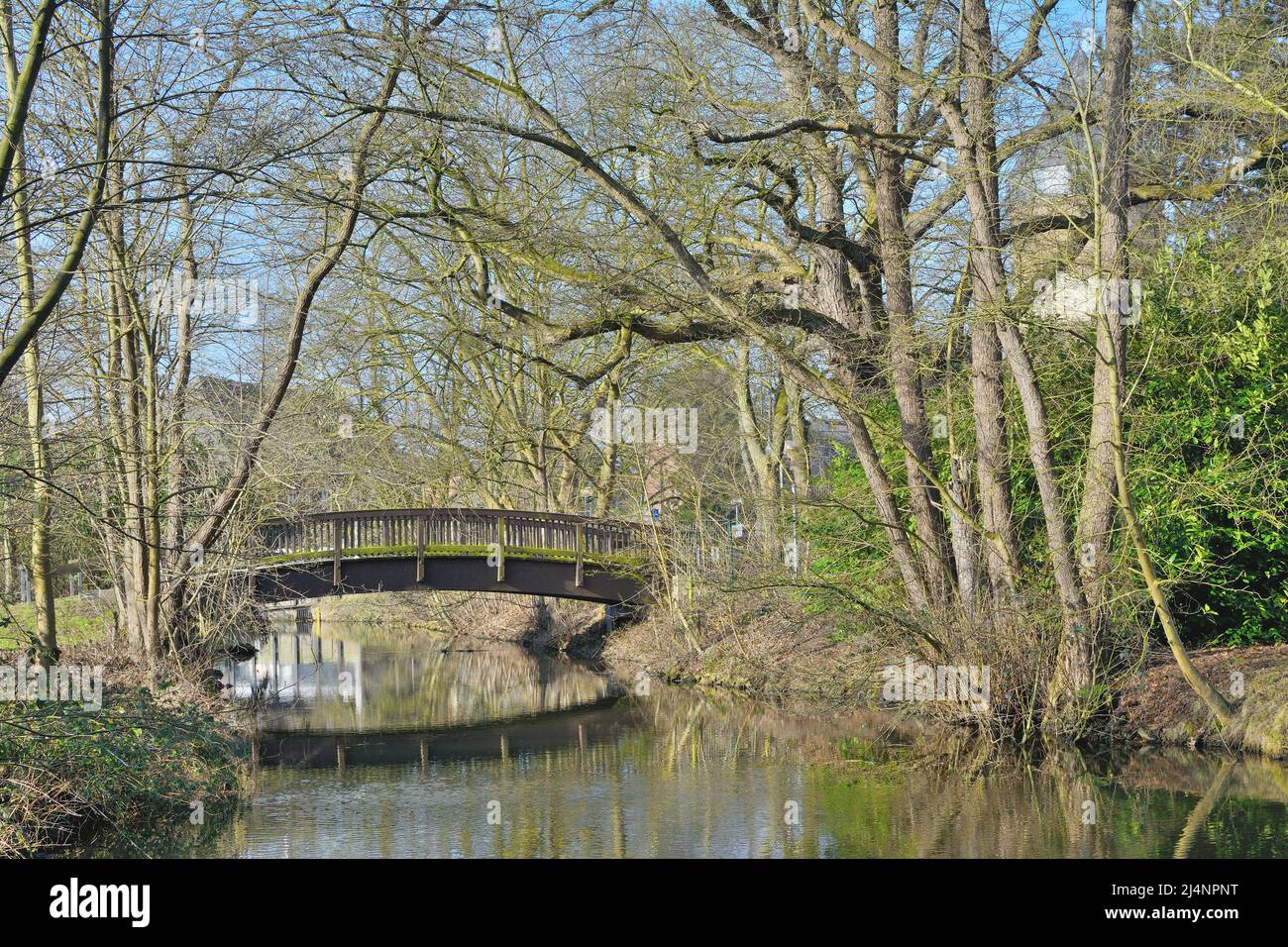 River Schwalm in Brueggen,lower Rhine region,Germany Stock Photo