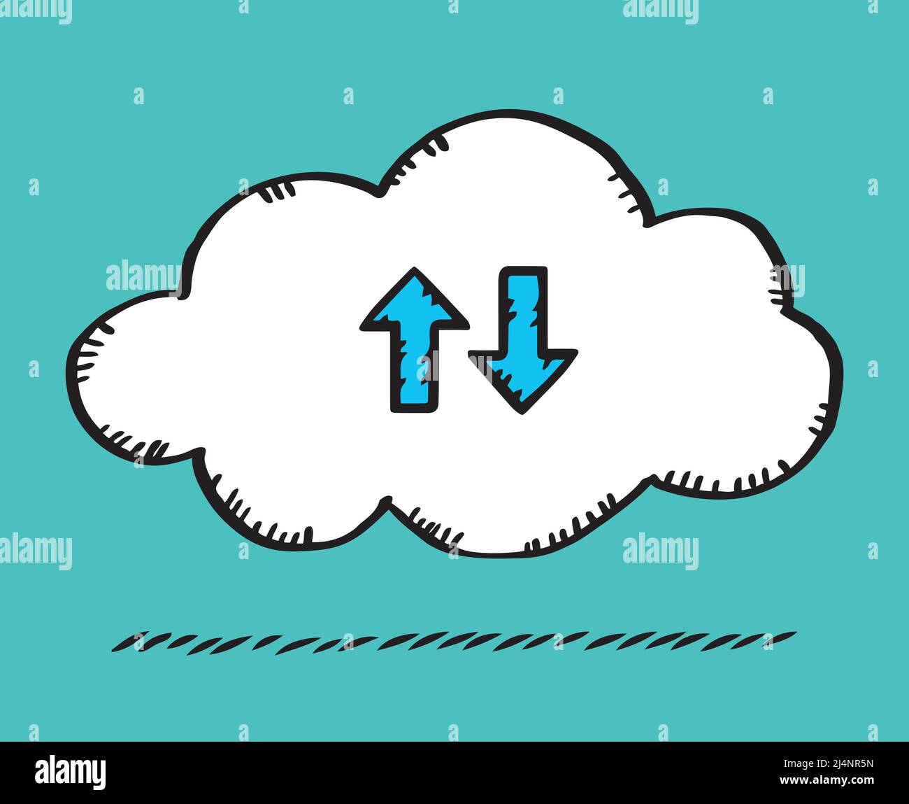 Vector illustration a cloud connection icon. Stock Vector