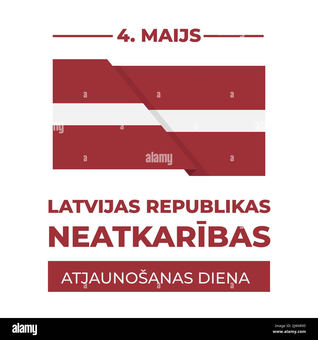 Independence Restoration Day of the Republic of Latvia typography ...