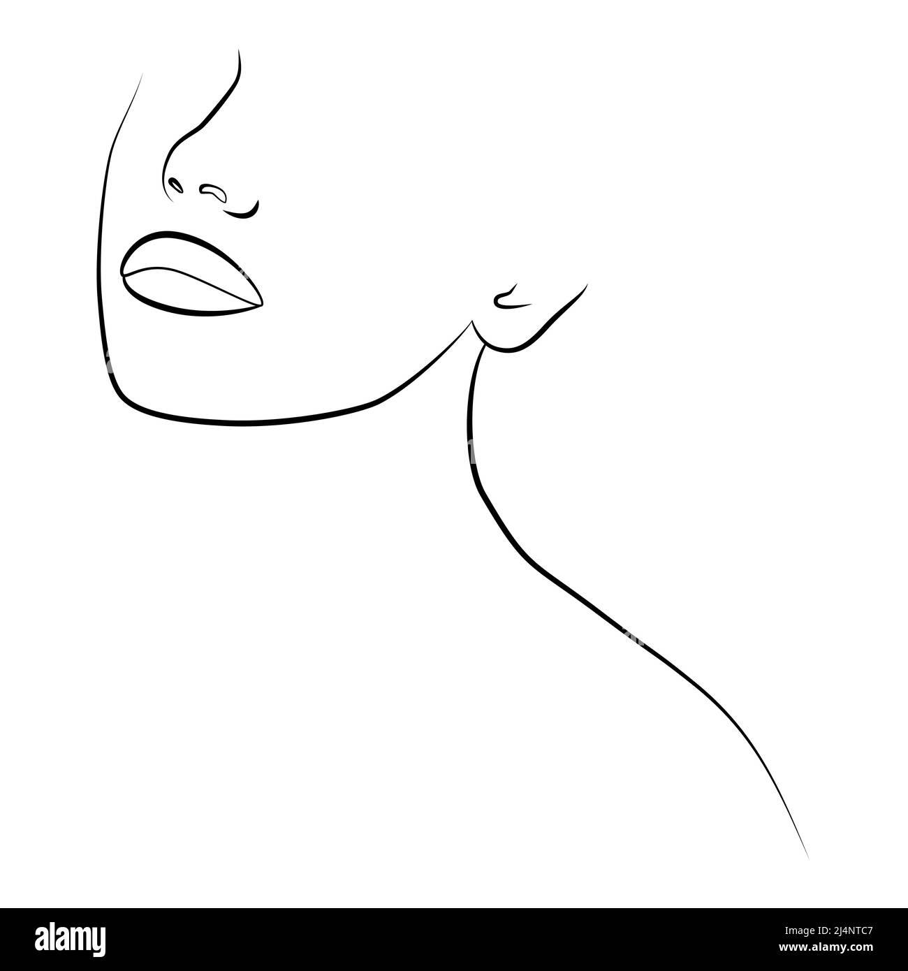 Buy One Line Woman Face Drawing Hand Pose Line Art Minimalist Online in  India  Etsy