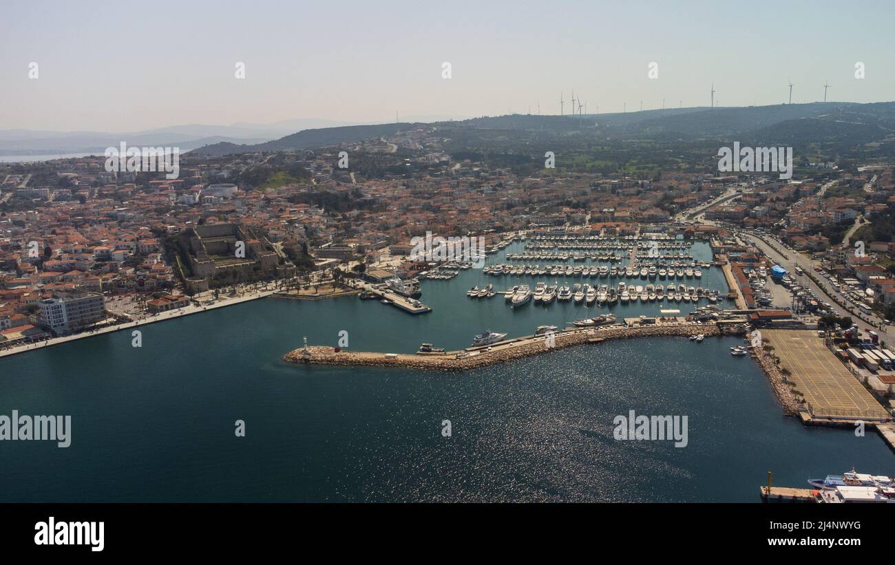 Areial Photo of Cesme Marina in Izmir, Turkey Stock Photo