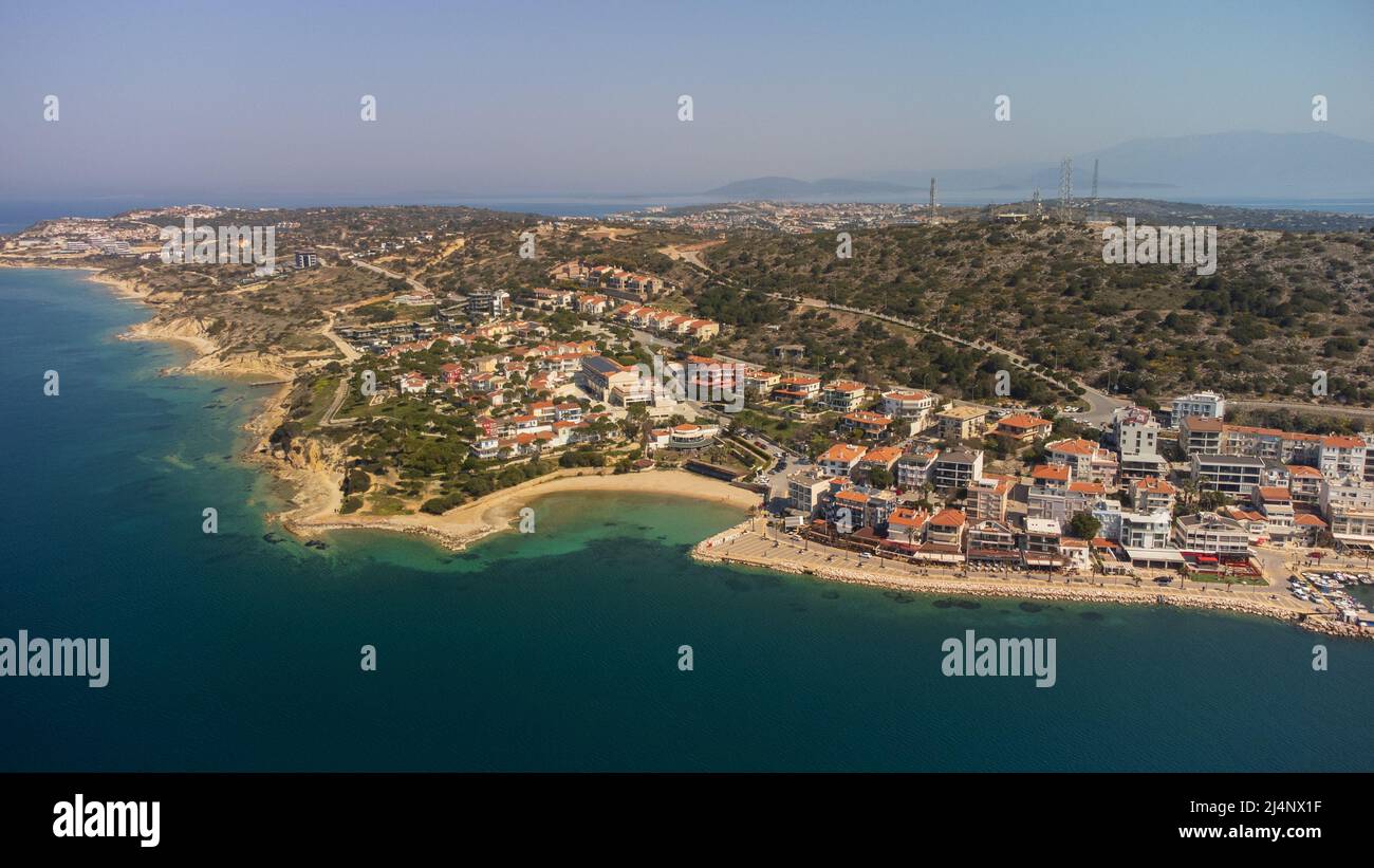 Areial Photo of Cesme Marina in Izmir, Turkey Stock Photo