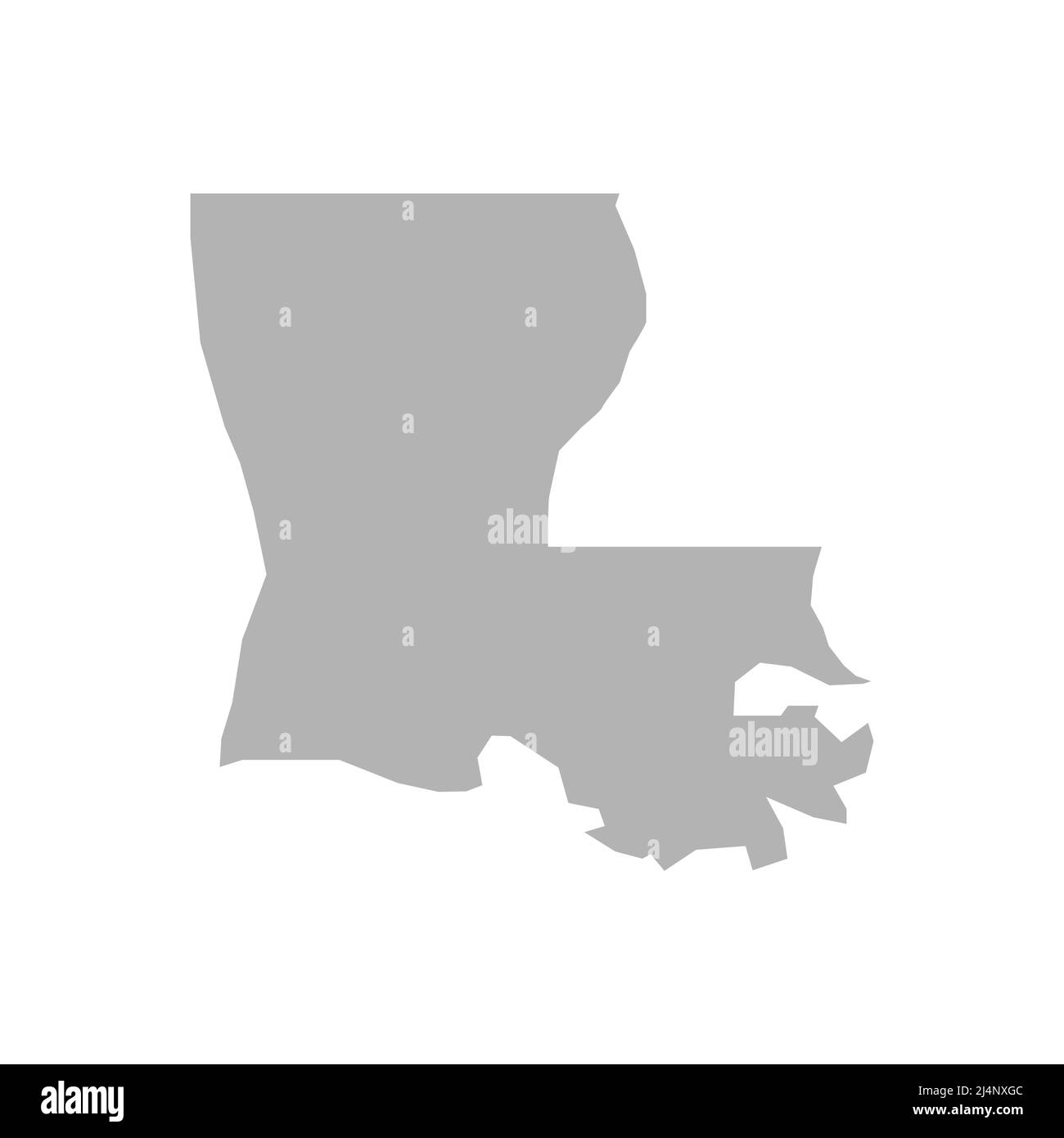 Louisiana map vector icon on white background Stock Vector