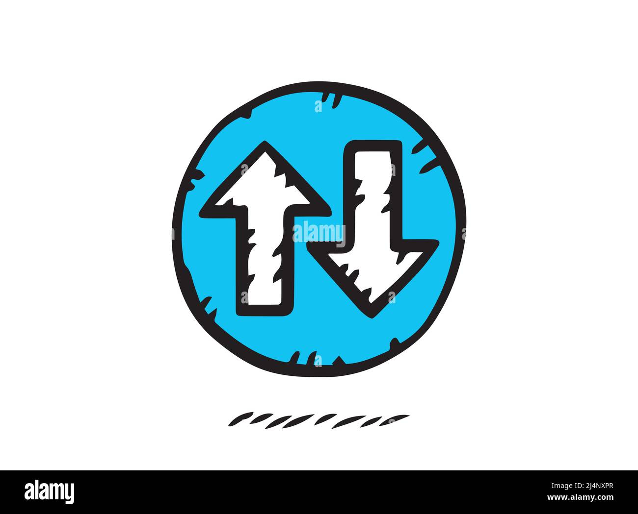 Doodle illustration of wifi icon. Hand drawn vector Stock Vector Image ...