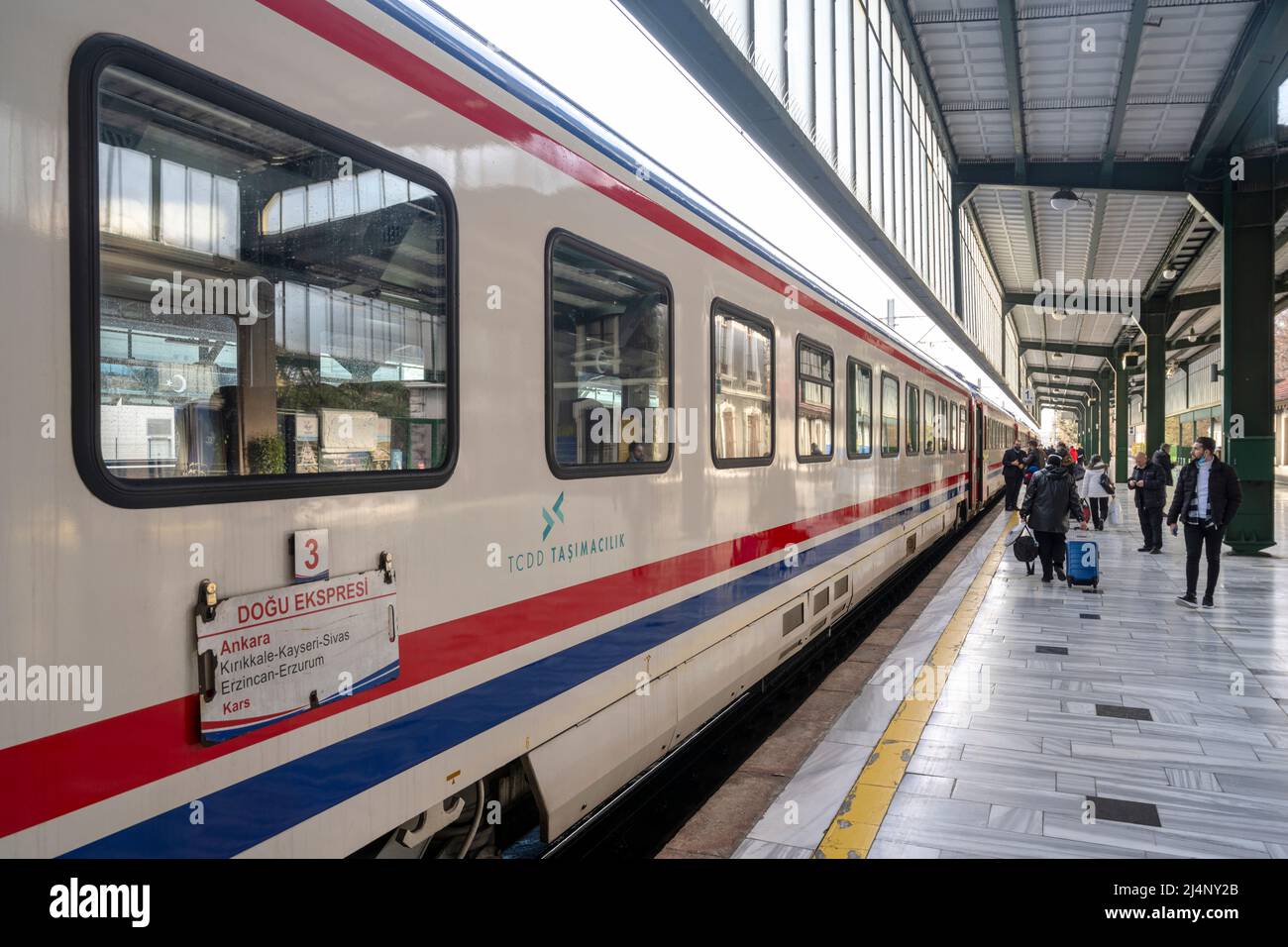 Türkei, Ankara, Hauptbahnhof, Ostexpress (Dogu Ekspresi), Zug von Ankara nach Kars Stock Photo