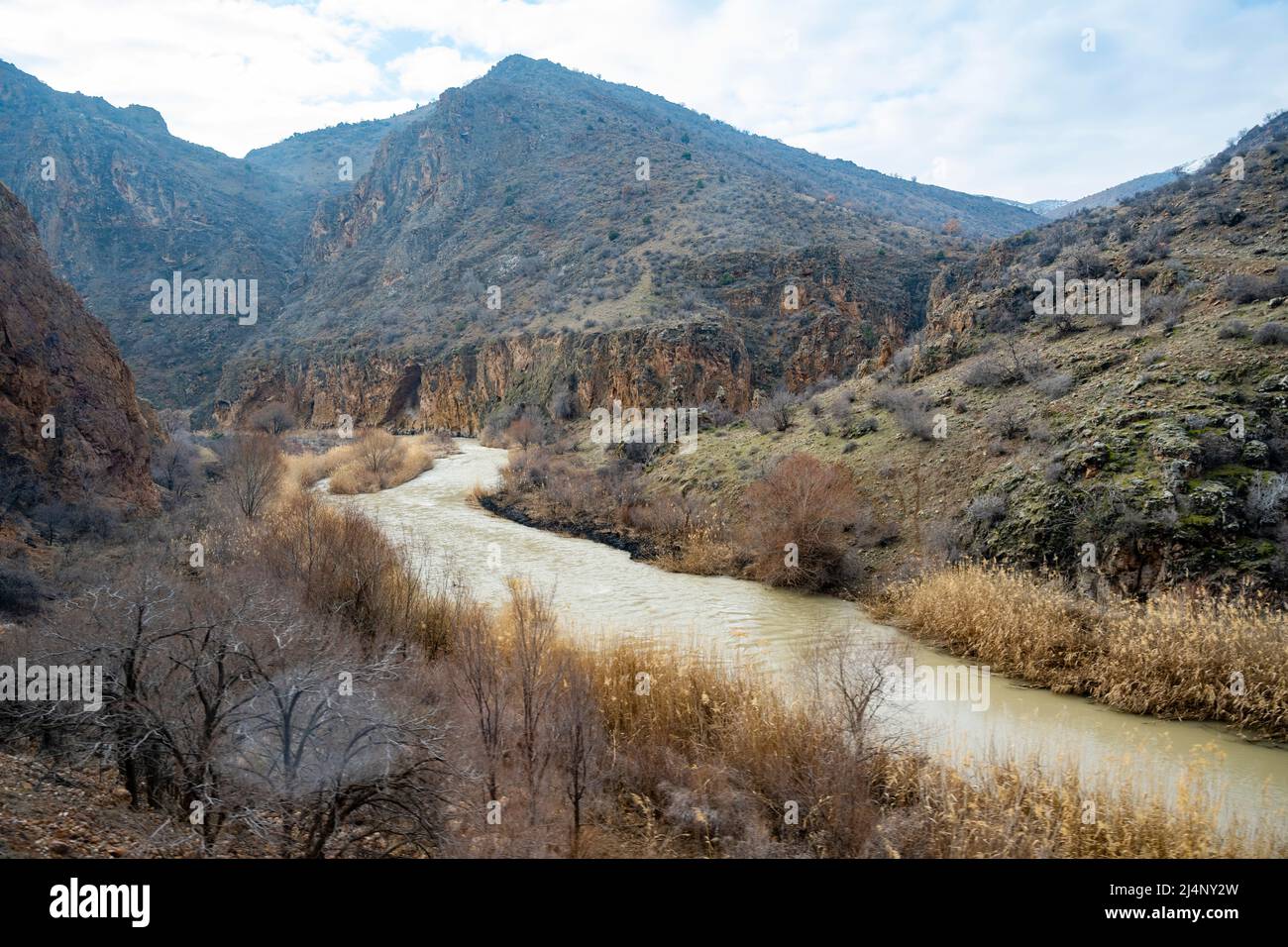 Türkei, Zugfahrt von Ankara nach Kars, Landschaft bei Erzincan Stock Photo