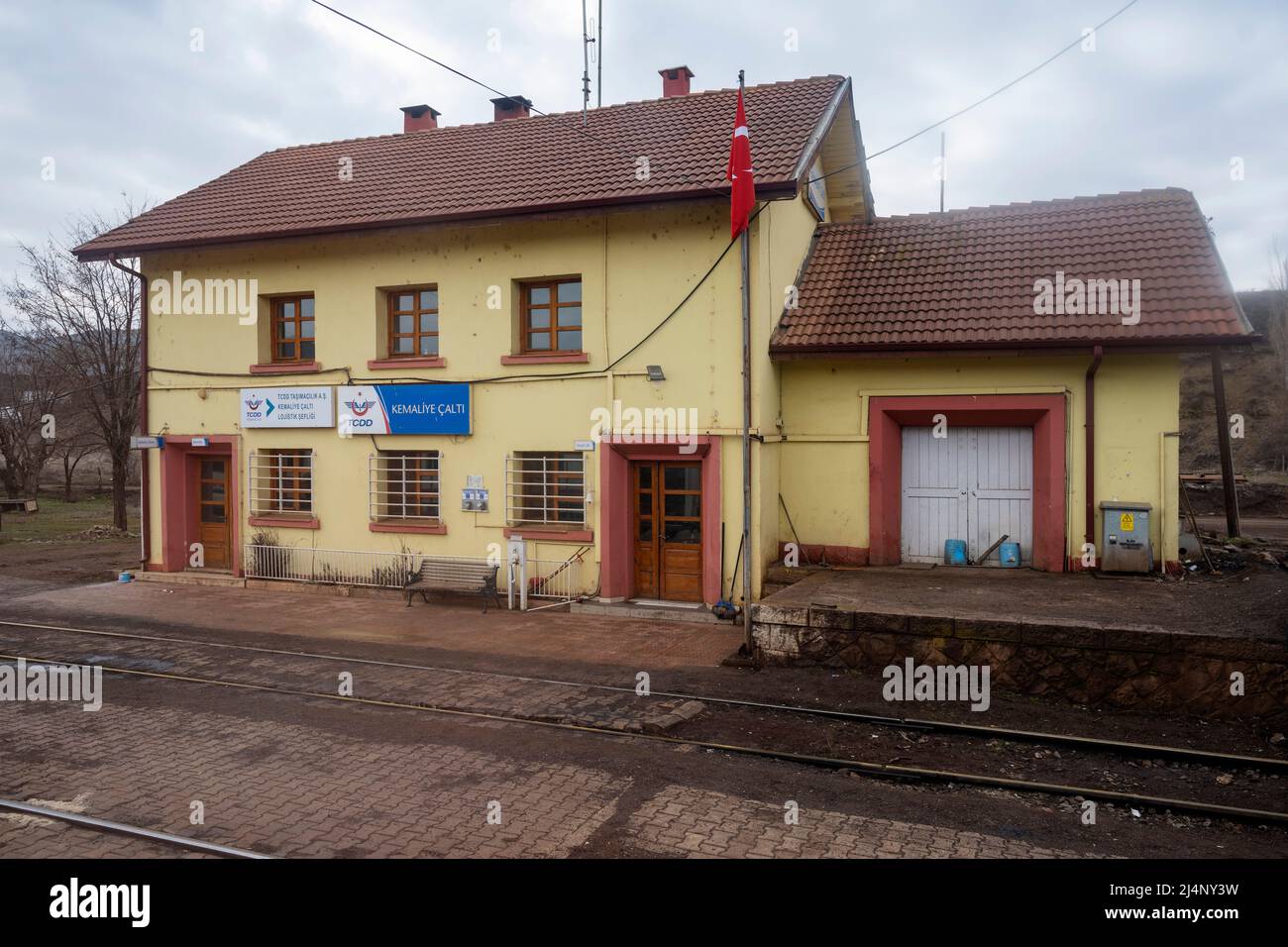 Türkei, Bahnhof Kemaliye östlich von Erzincan Stock Photo