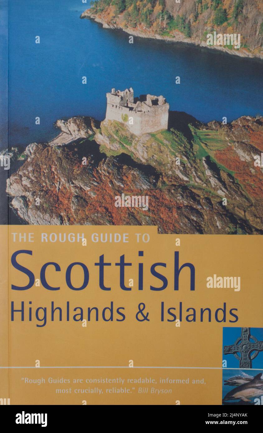 The book, The Rough Guide to, Scottish Highlands and Islands Stock Photo