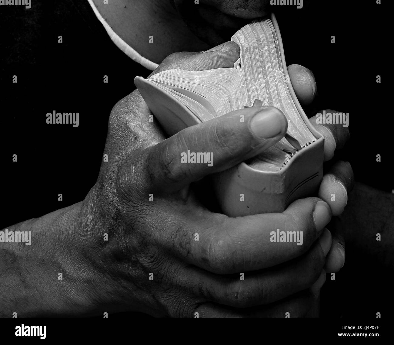 hands together praying to God stock photo Stock Photo