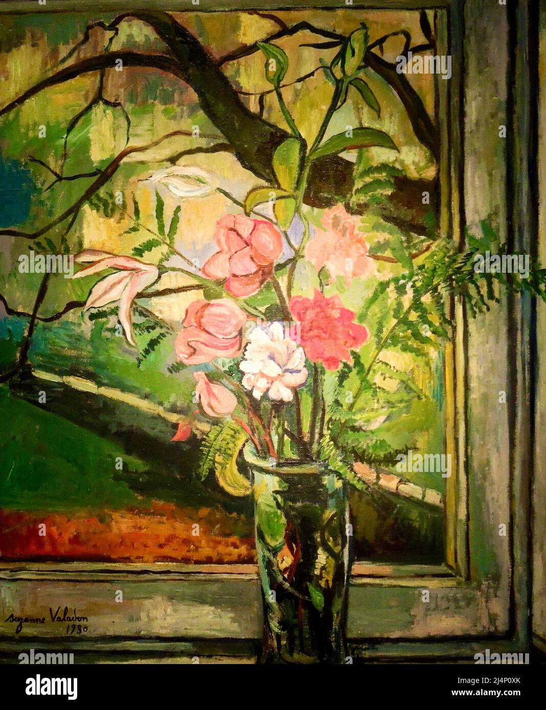 Suzanne Valadon - Flowers in Front of a Window - 1930 Stock Photo