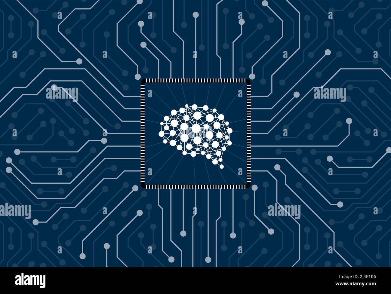 human brain and artificial intelligence concept,World wide