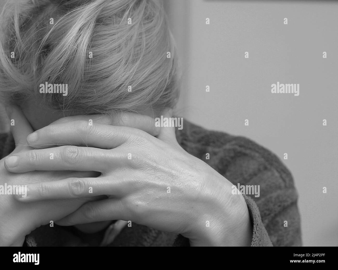 Hands together prayer Black and White Stock Photos & Images - Alamy