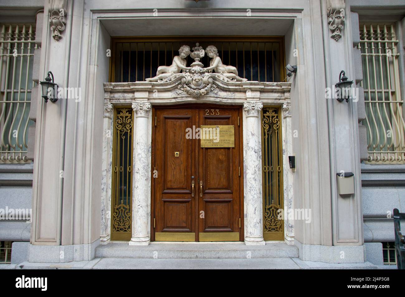 Entry Door Of The Consulate General Of The Republic Of Poland In New ...