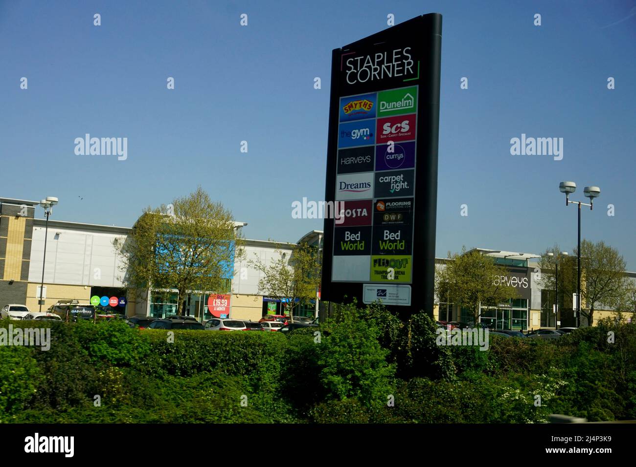 Staples Corner Retail Pk, London, England Stock Photo