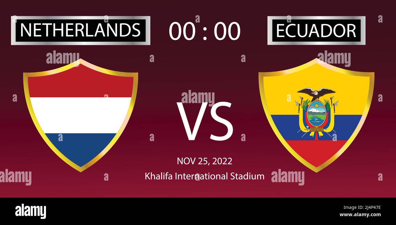 Ecuador Vs Netherlands Stock Vector Images Alamy