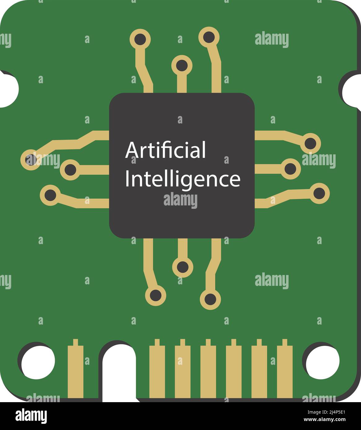 Microchip icon, Artificial intelligence concept. vector illustration ...