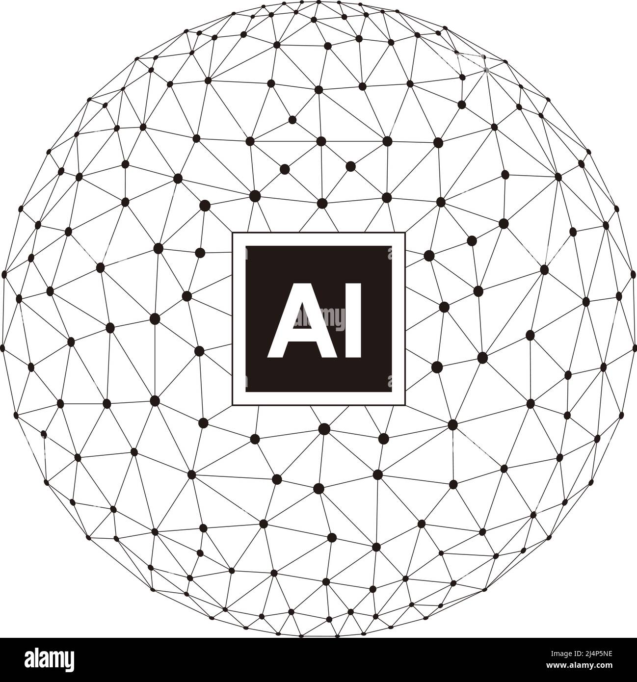 circuit in the Cyborg sphere, Artificial intelligence concept. vector illustration Stock Vector