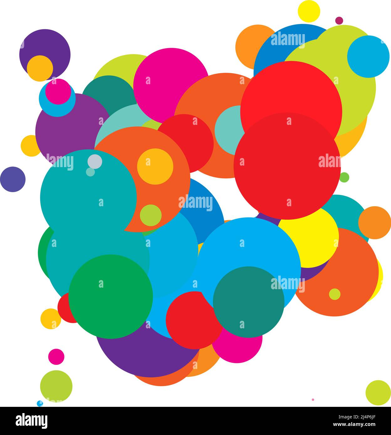 Abstract overlapping circles pattern vector illustraiton. Stock vector