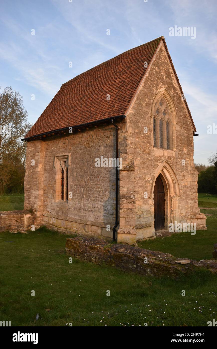 Chapel of St Mary at Bradwell Abbey, Milton Keynes. Stock Photo