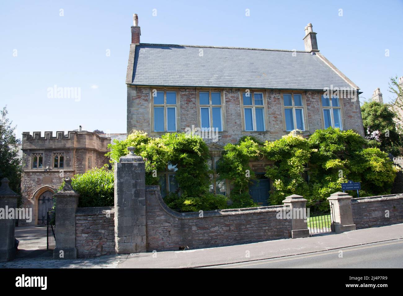 Wells Cathedral School, ST Andrews House, Somerset in the United Kingdom Stock Photo