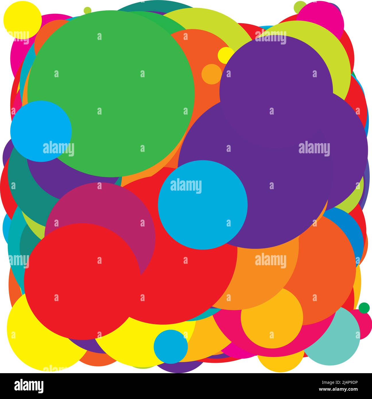 Abstract overlapping circles pattern vector illustraiton. Stock vector