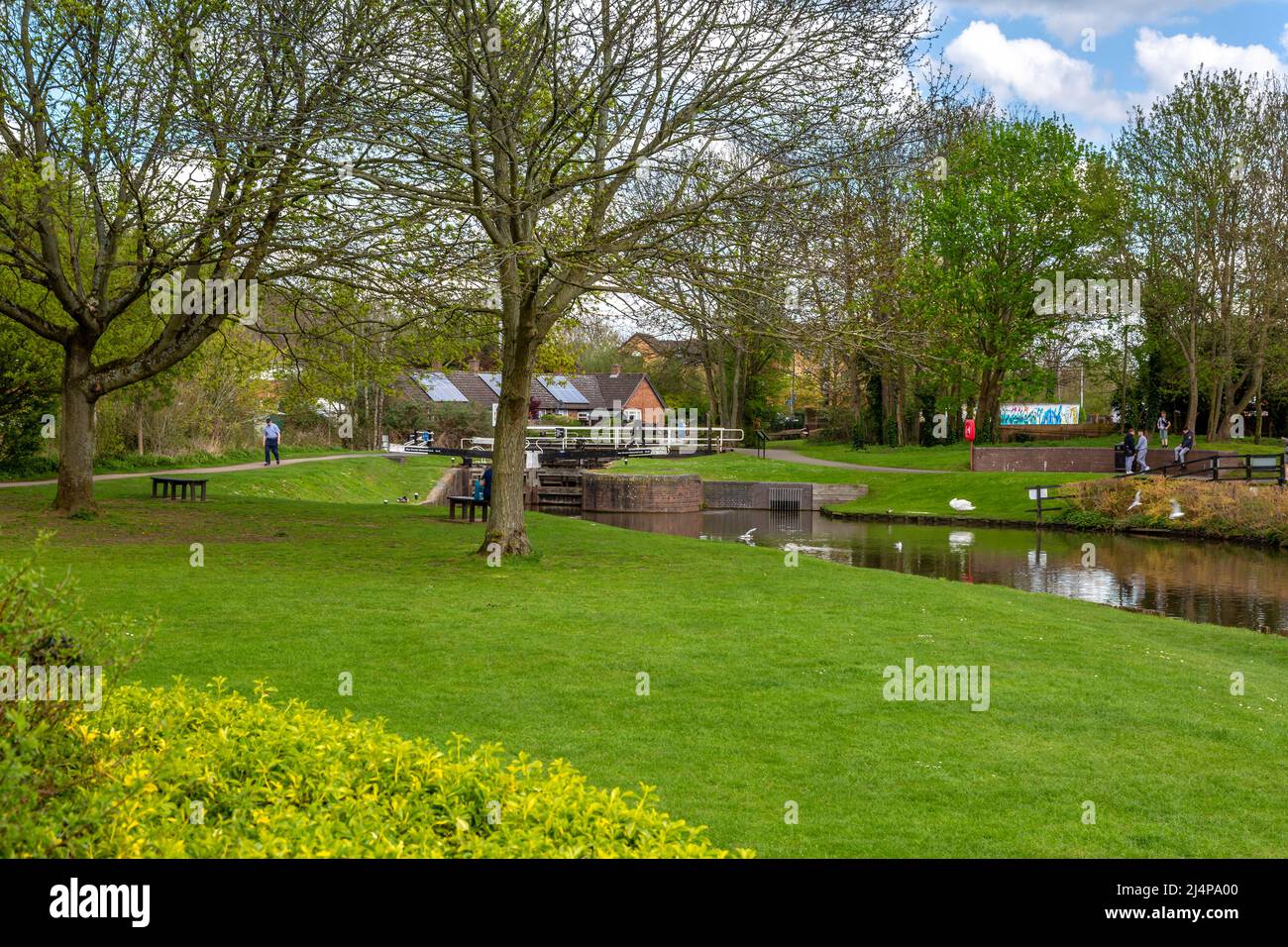 Views of Vine's Park in Droitwich Spa, Worcestershire, England Stock