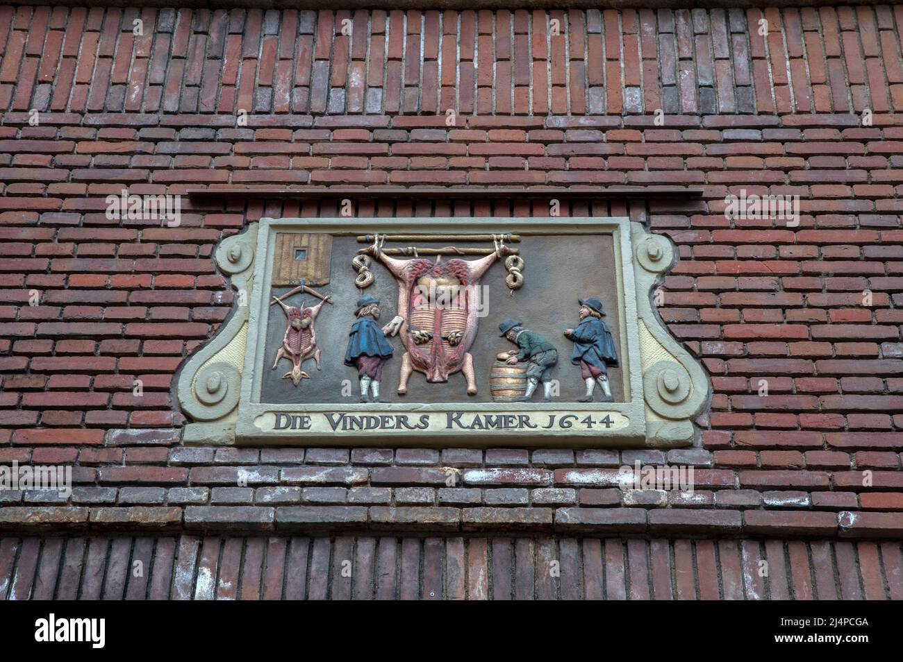 Facade Stone Die Vinders Kamer 1644 At Amsterdam The Netherlands 14-3-2022 Stock Photo