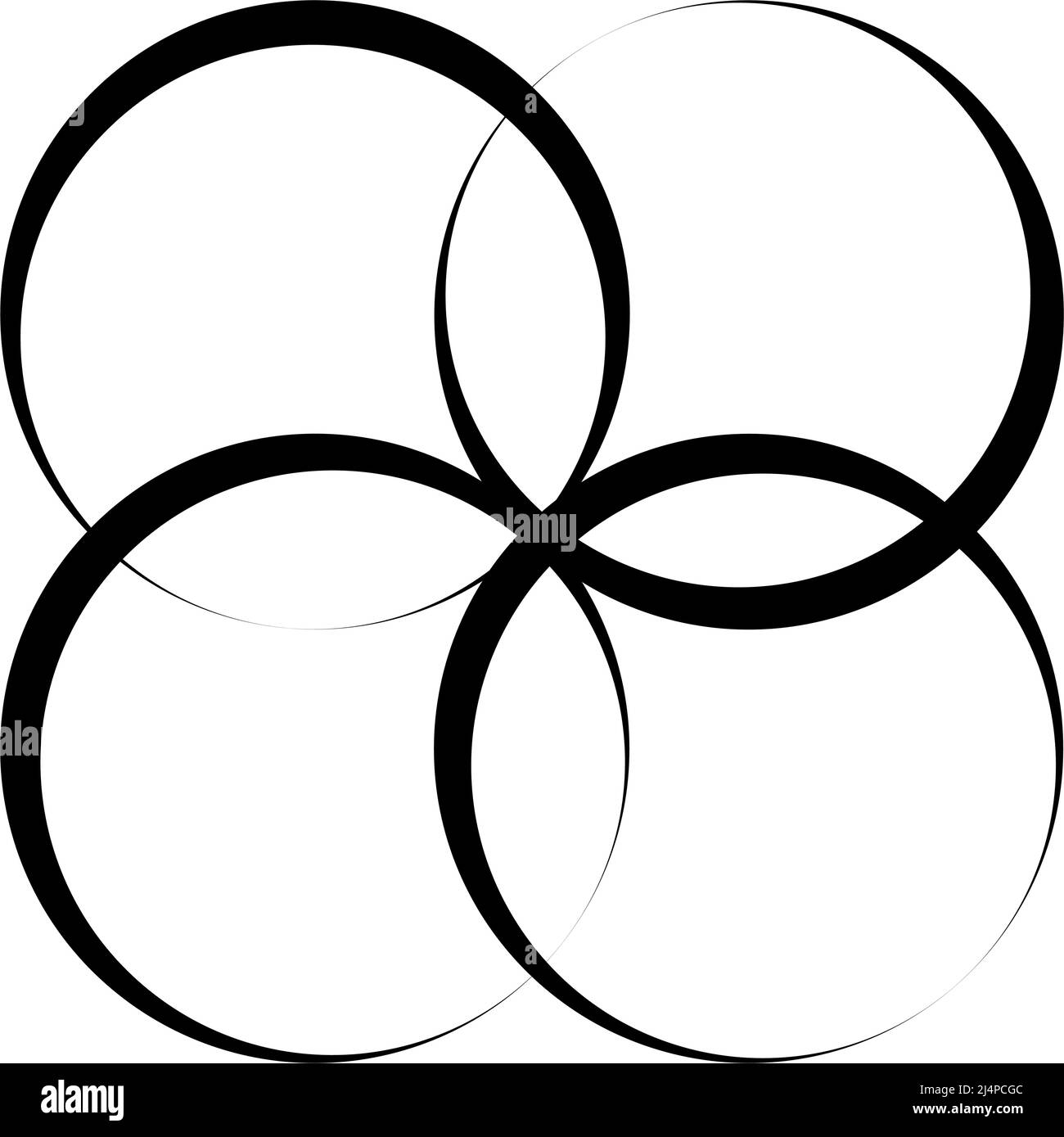 Interlocking circles vector vectors hires stock photography and images