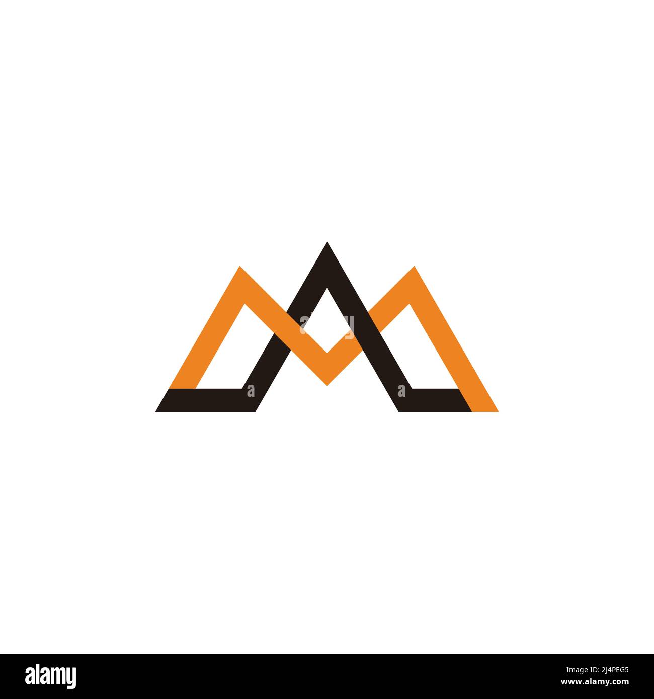 letter m triangle colorful triangle lines geometric logo vector Stock Vector