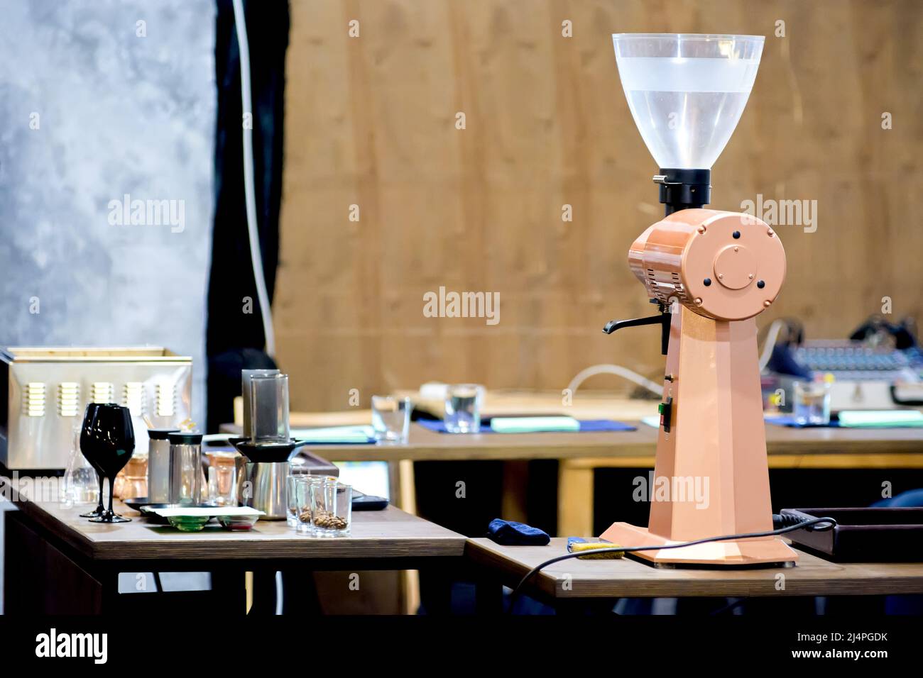 Machine for grinding coffee beans Stock Photo Alamy