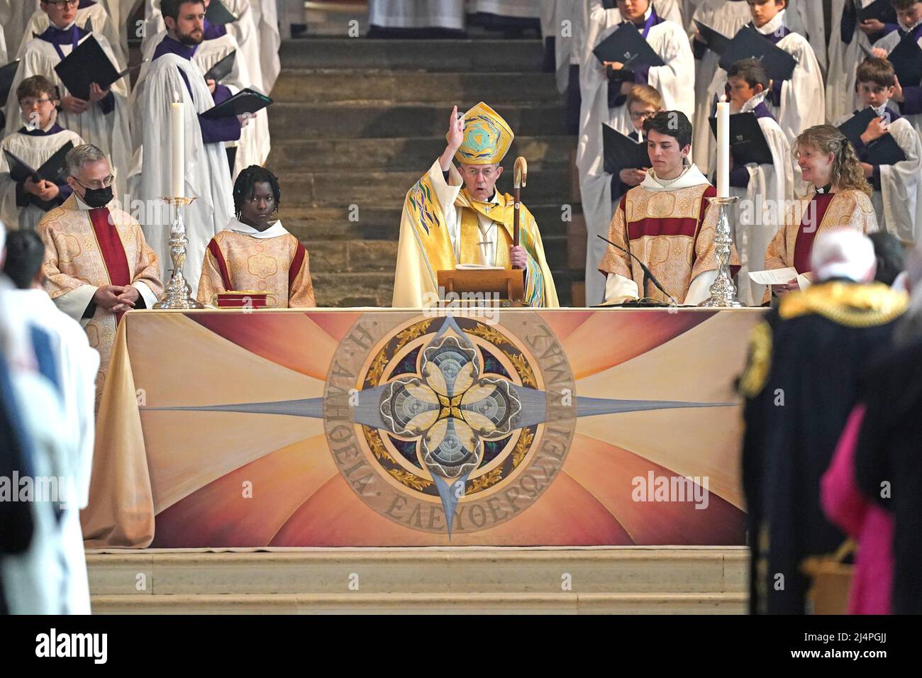 The of Canterbury Justin Welby leads the Easter Sung