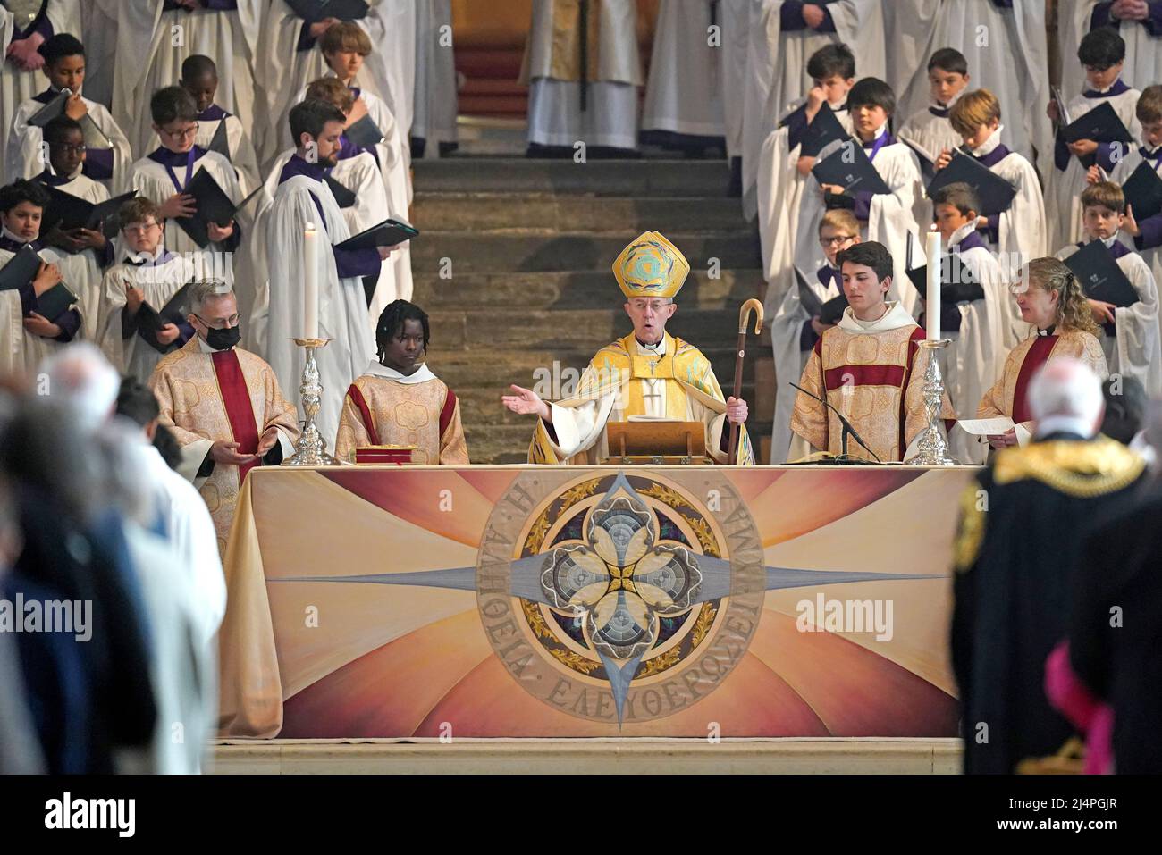 The of Canterbury Justin Welby leads the Easter Sung