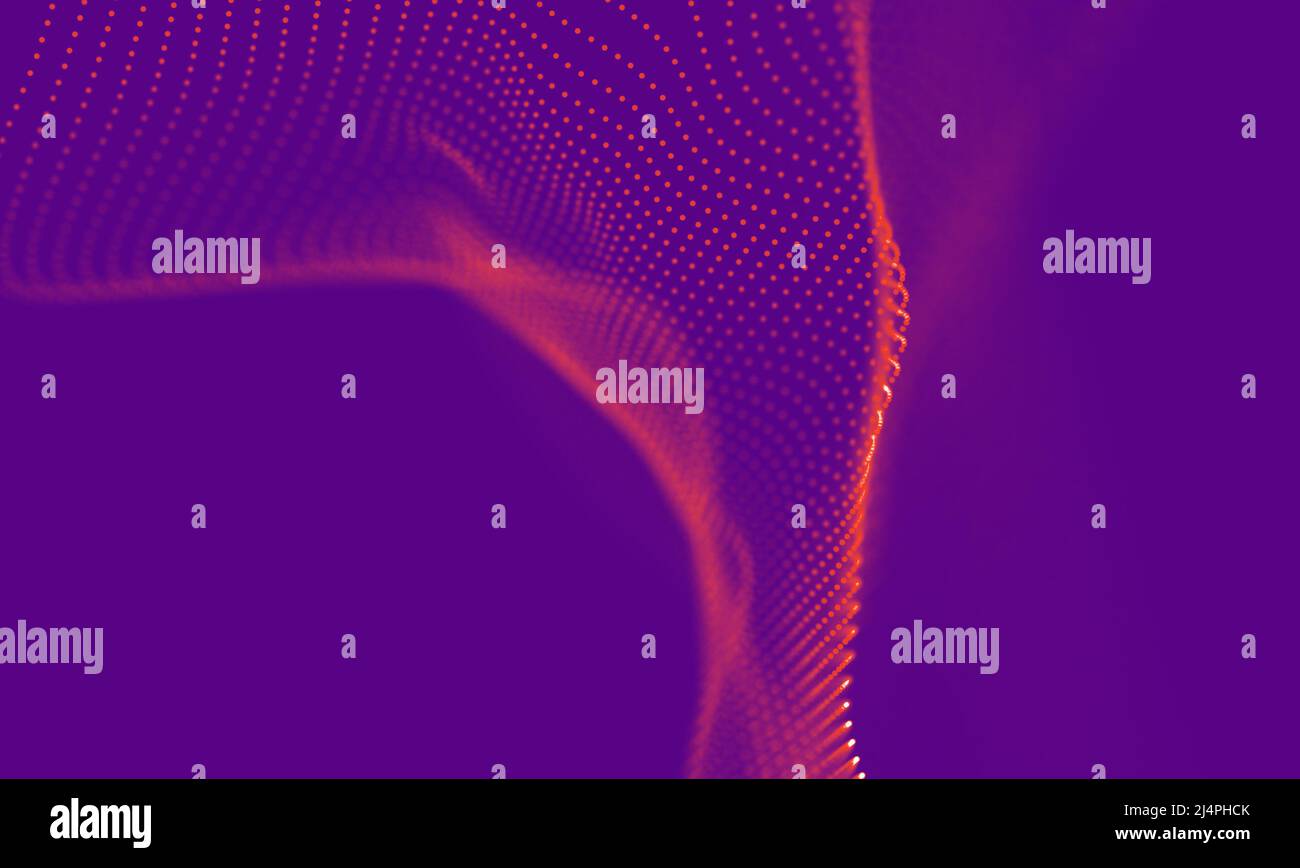 Abstract Purple Geometrical Background . Connection structure. Science background. Futuristic Technology HUD Element . onnecting dots and lines . Stock Photo