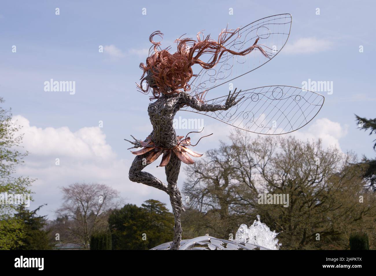 Fairy sculpture Trentham Gardens, Staffordshire, UK artist Robin
