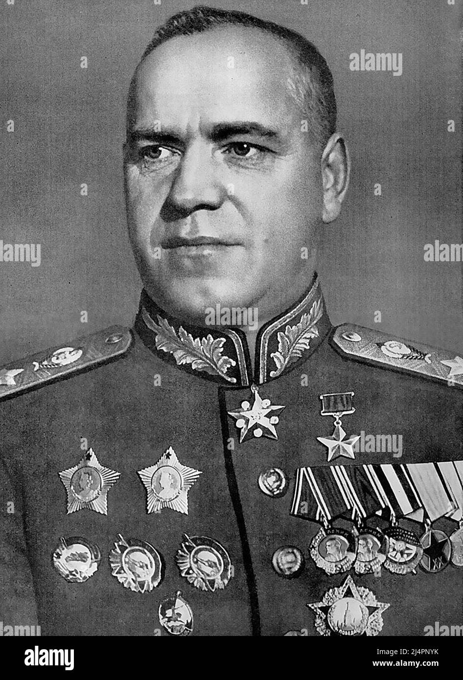 One of WW2's most formidable commanders, Georgy Zhukov from the Red Army Stock Photo