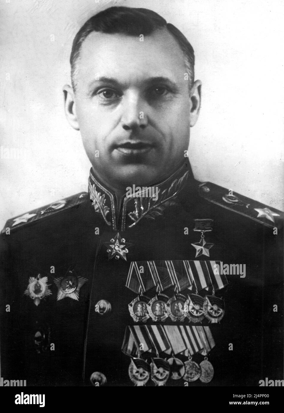 A portrait of Konstantiin Rokossovsky Stock Photo